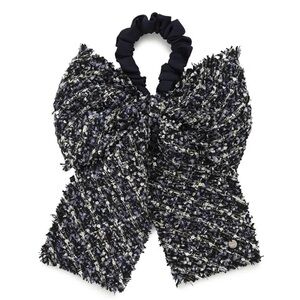 Snidel - Ribbon Tweed Scrunchie NAVY
